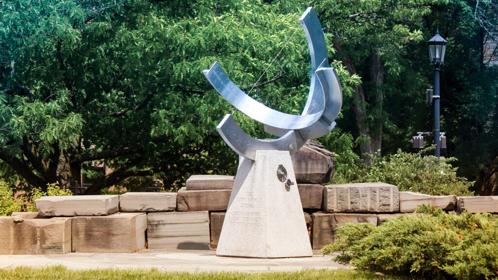 The sundial on the Engineering Quad