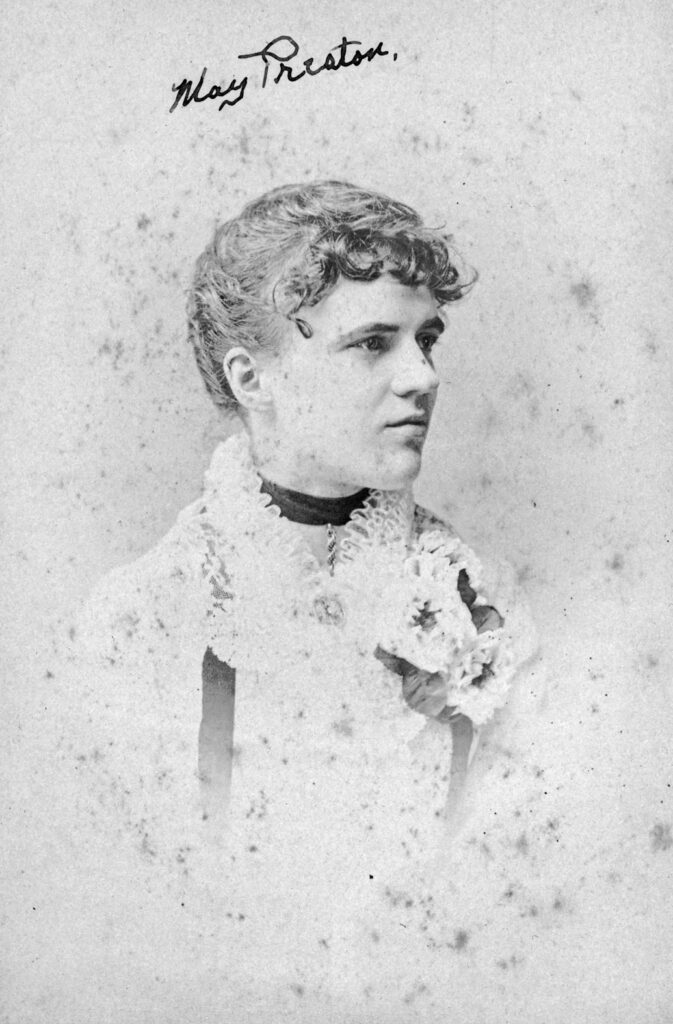 May Preston Slosson, PhD 1880, in a portrait taken around the time she was a doctoral student at Cornell