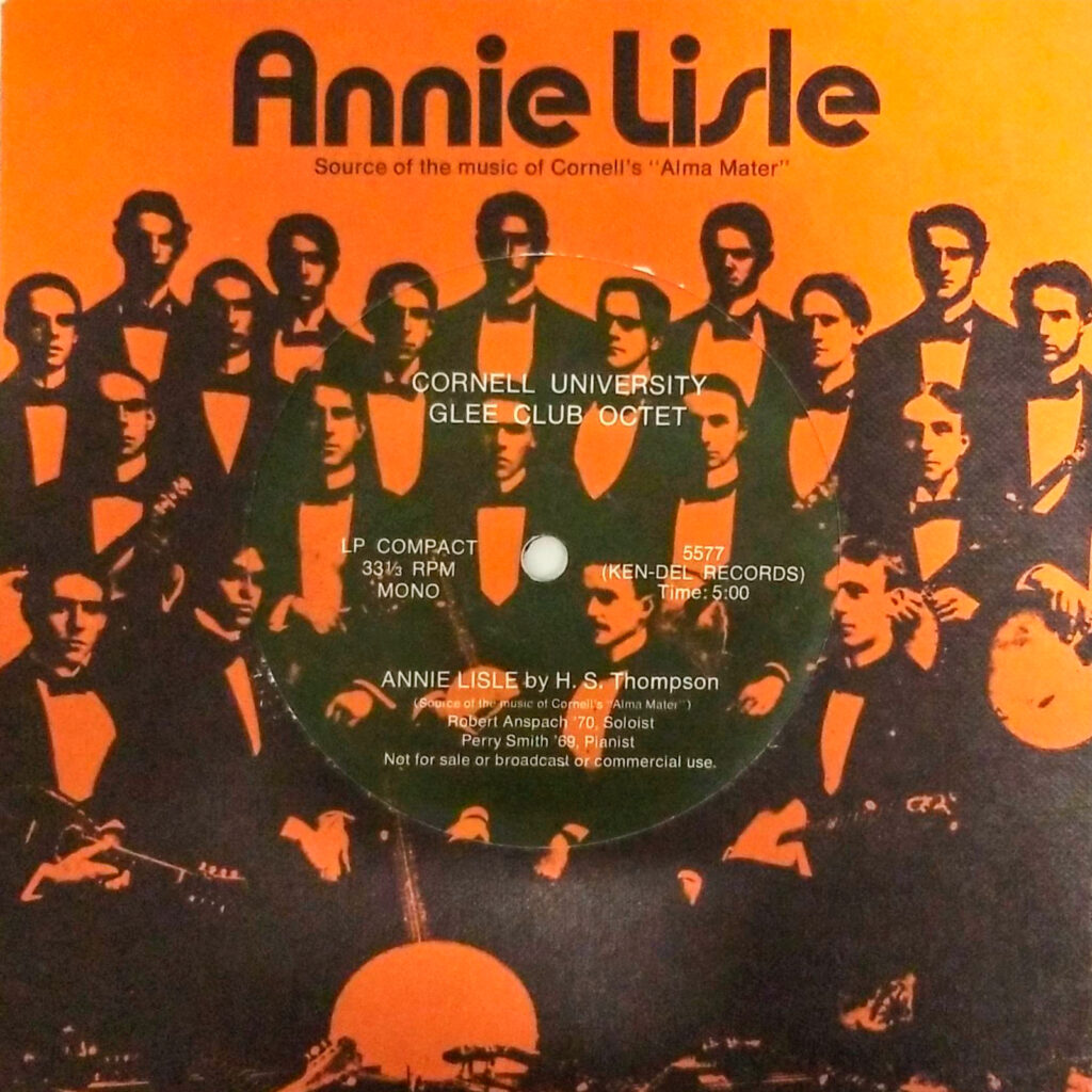 album cover of a recording of "Annie Lisle" by the Cornell Glee Club