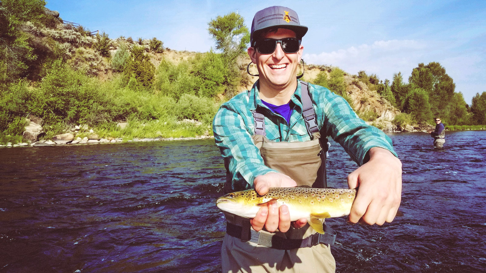 Adam Caslow fishes in Wyoming