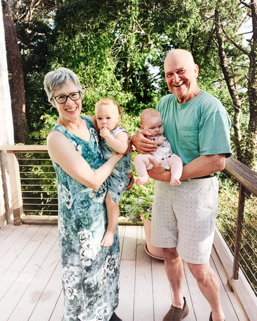 an older couple with their grandkids