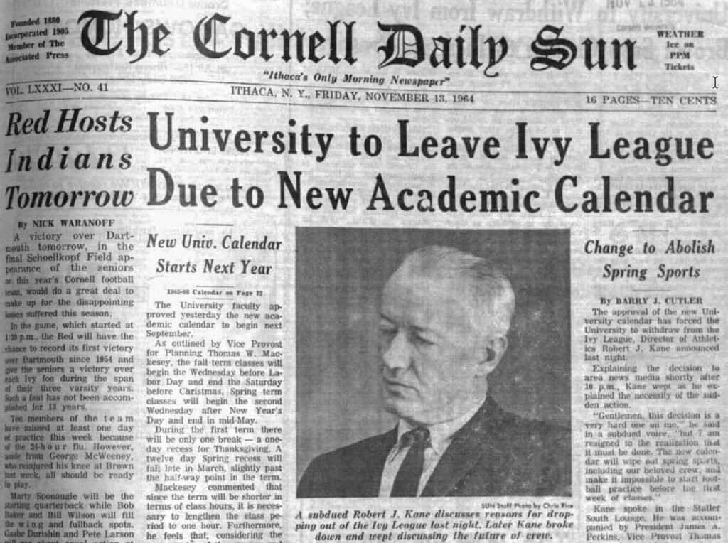 front page of the joke issue of the Cornell Daily Sun, November 13, 1964