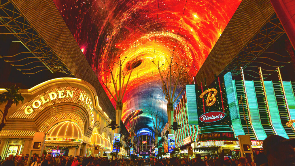 The interior of the Fremont Street Experience