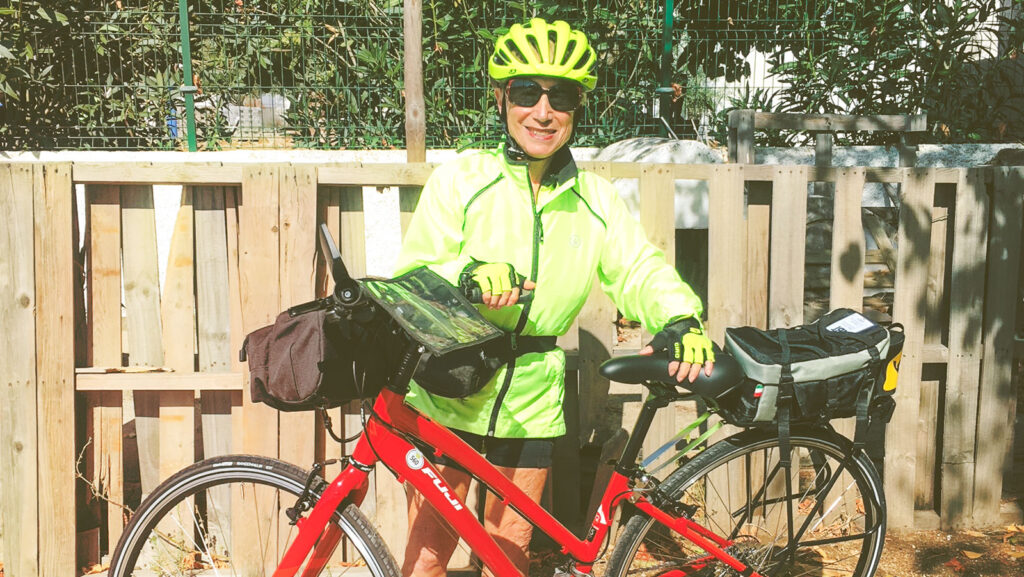 Jane Brody with her bike