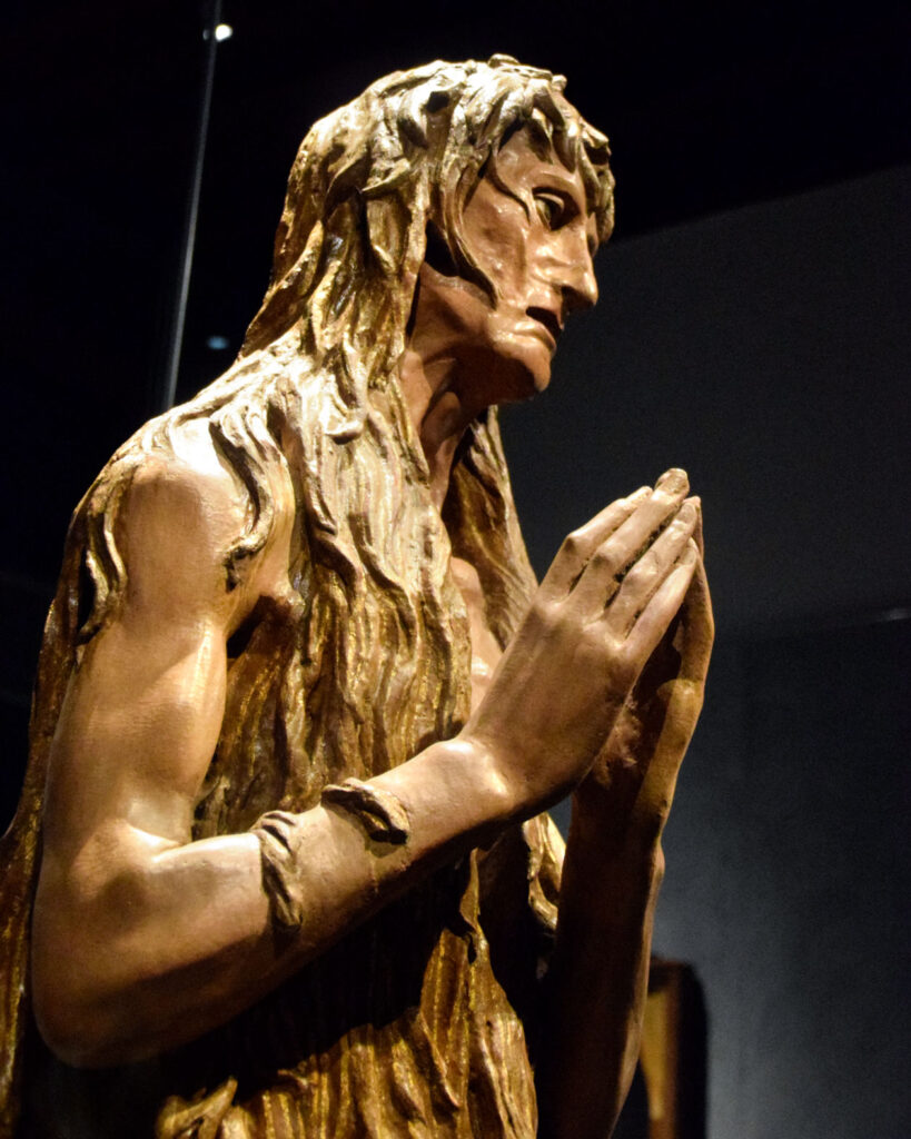 The statue "Penitent Magdalene" by Donatello