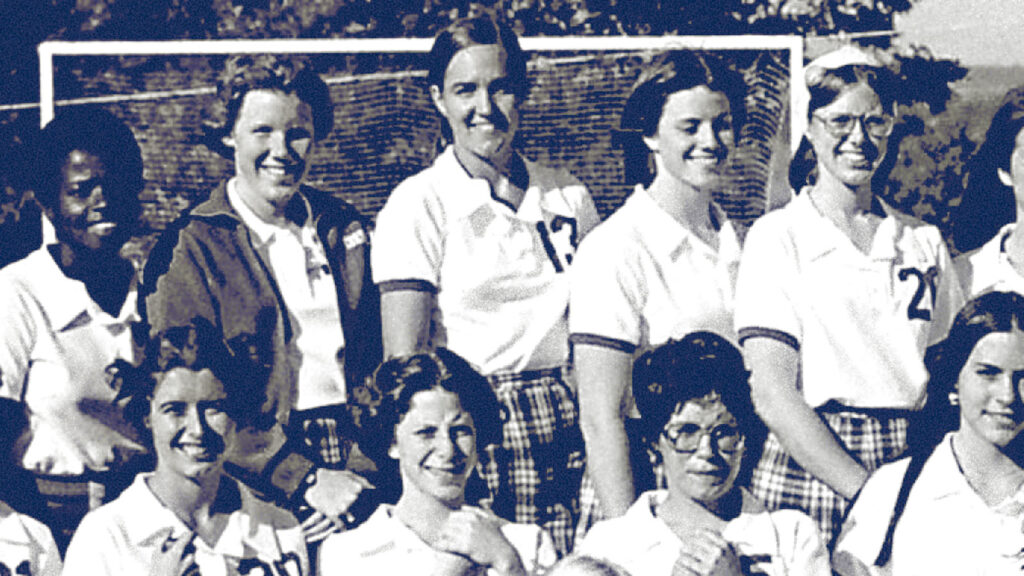 A group of field hockey players
