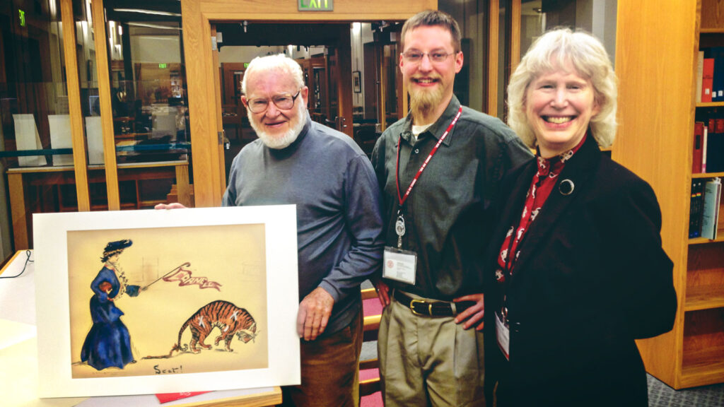 Gould Colman, Evan Earle, and Elaine Engst in the Cornell Archives