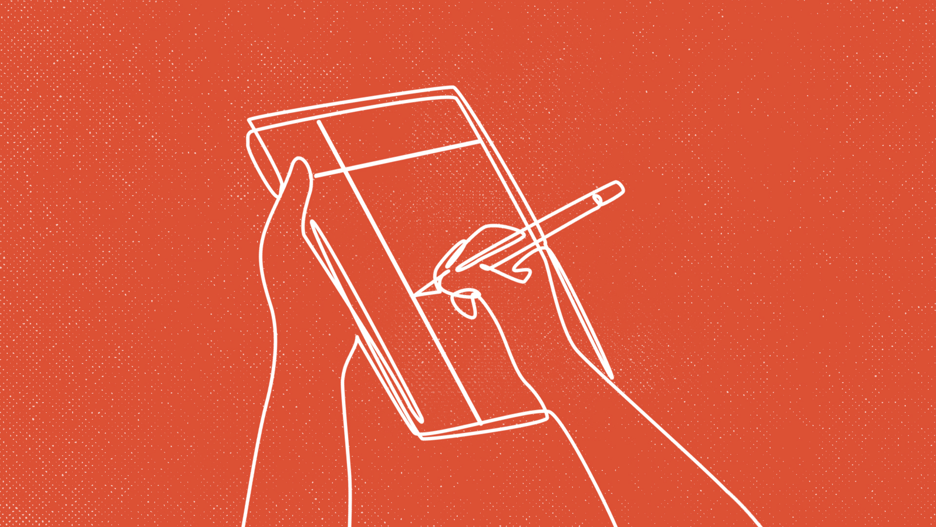 illustration showing hand taking notes in a notebook
