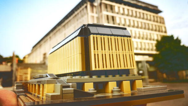 What’s Tiny, Bookish, and Made of Bricks? Lego Olin Library!