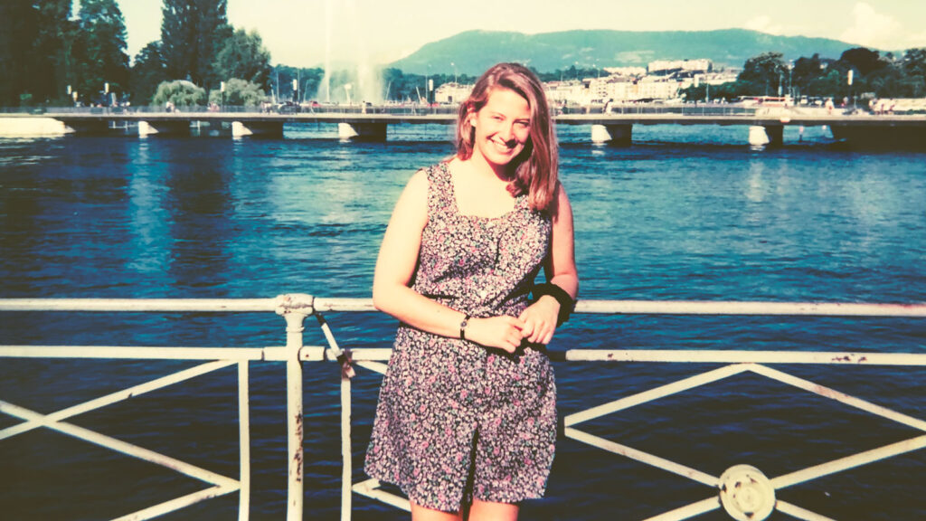 Melissa Moss in Geneva as an undergrad