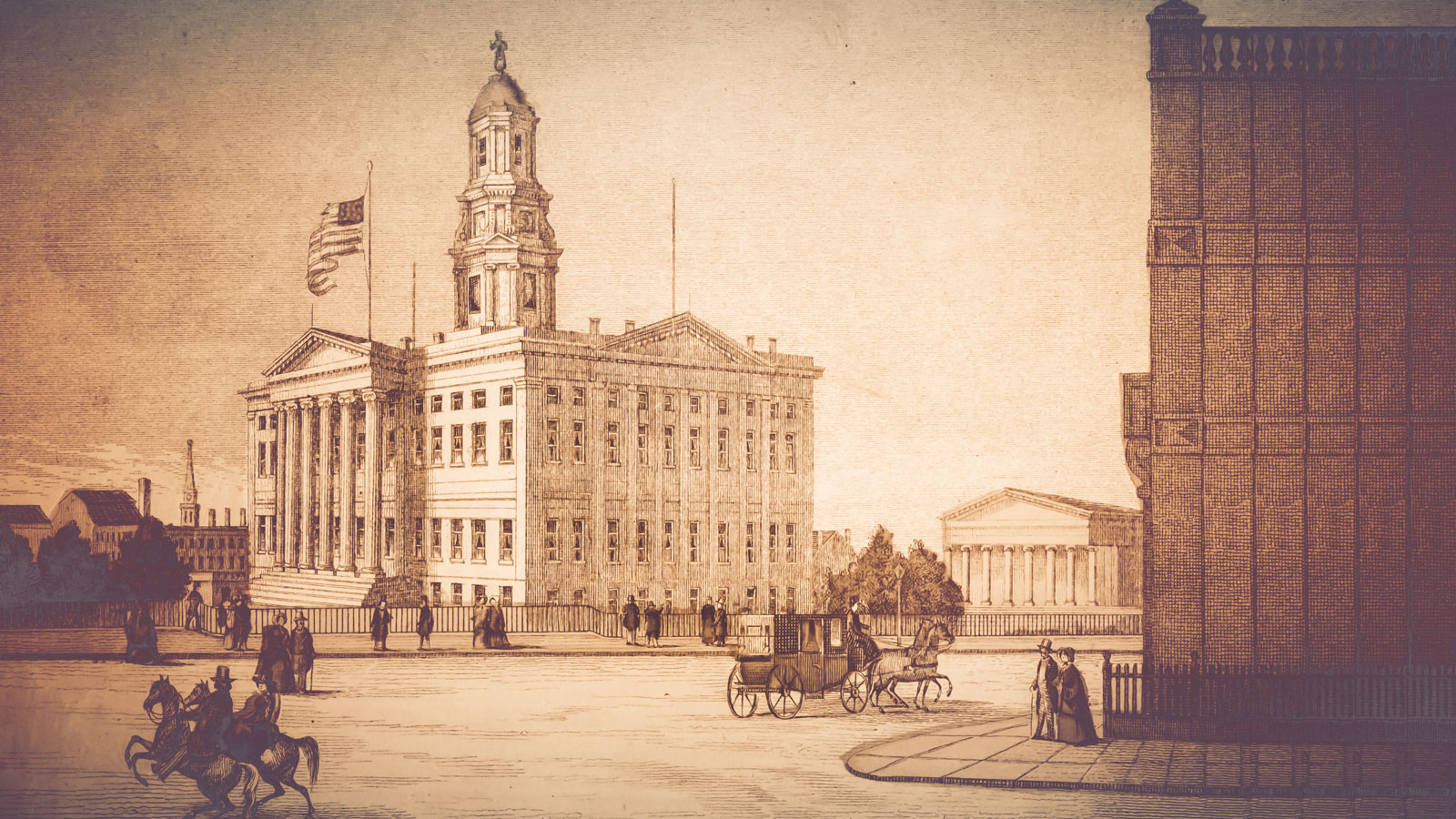 An illustration of Brooklyn City Hall