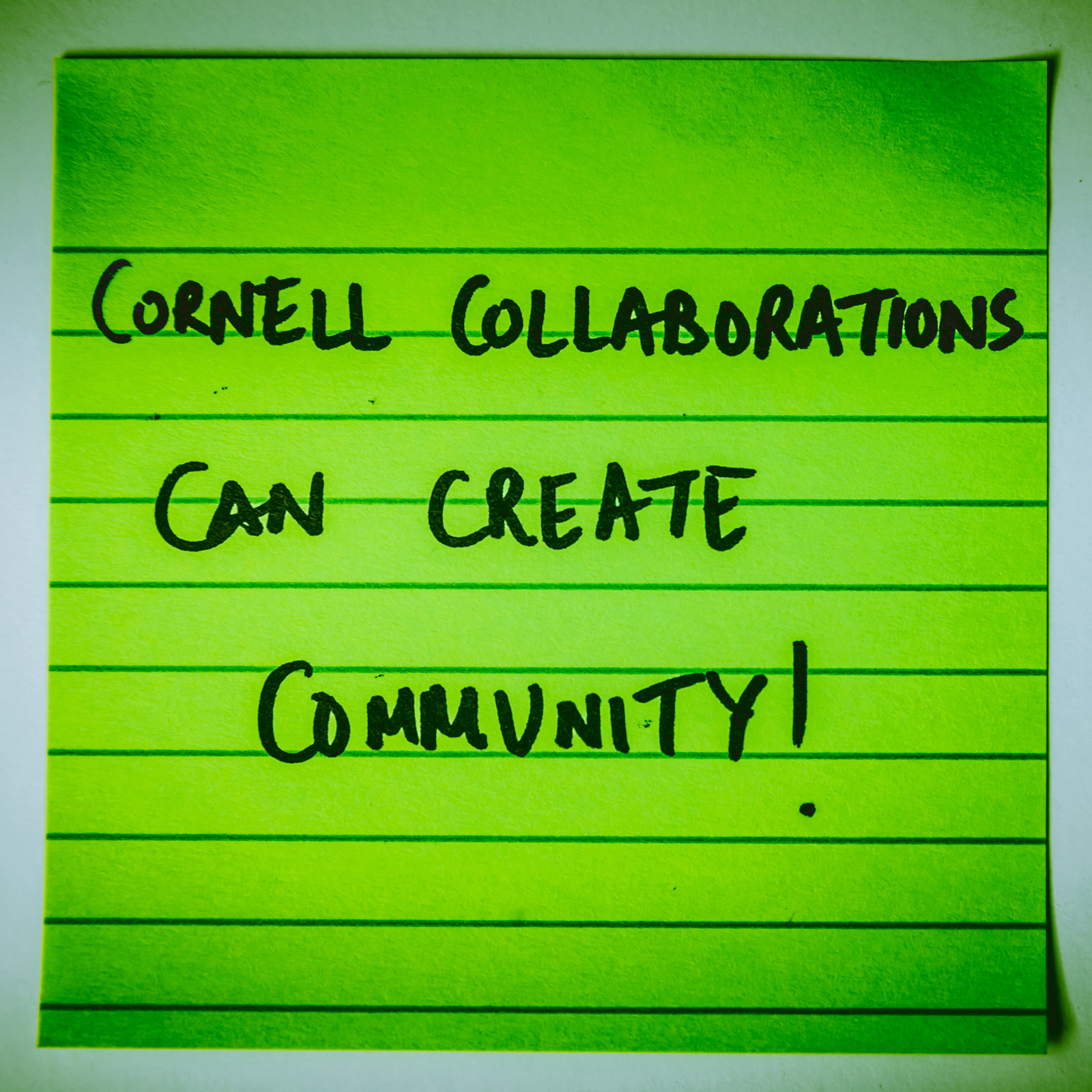 Cornell collaborations can create community!