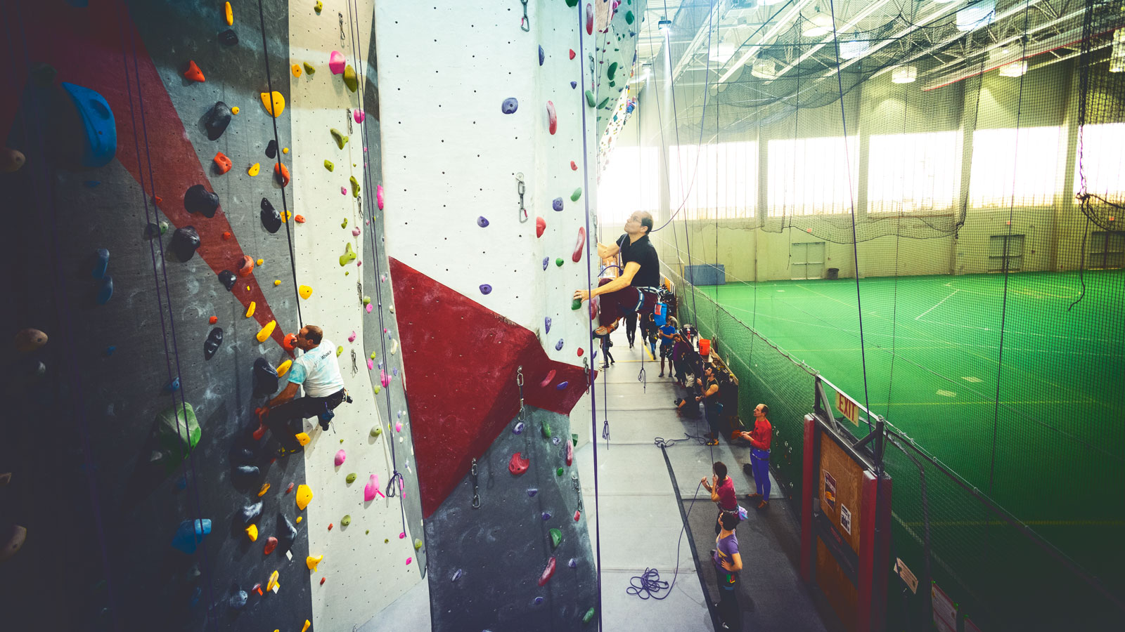 COE’s massive Lindseth Climbing Center in Bartels Hall