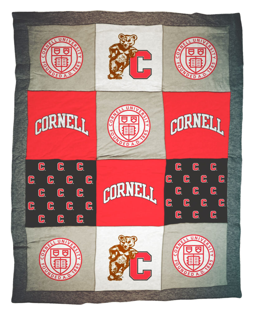A blanket made of Cornell T shirts