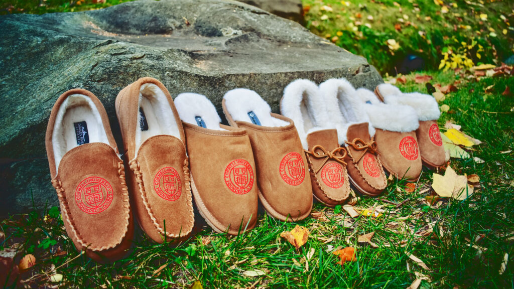 Four pairs of Cornell shearling slippers