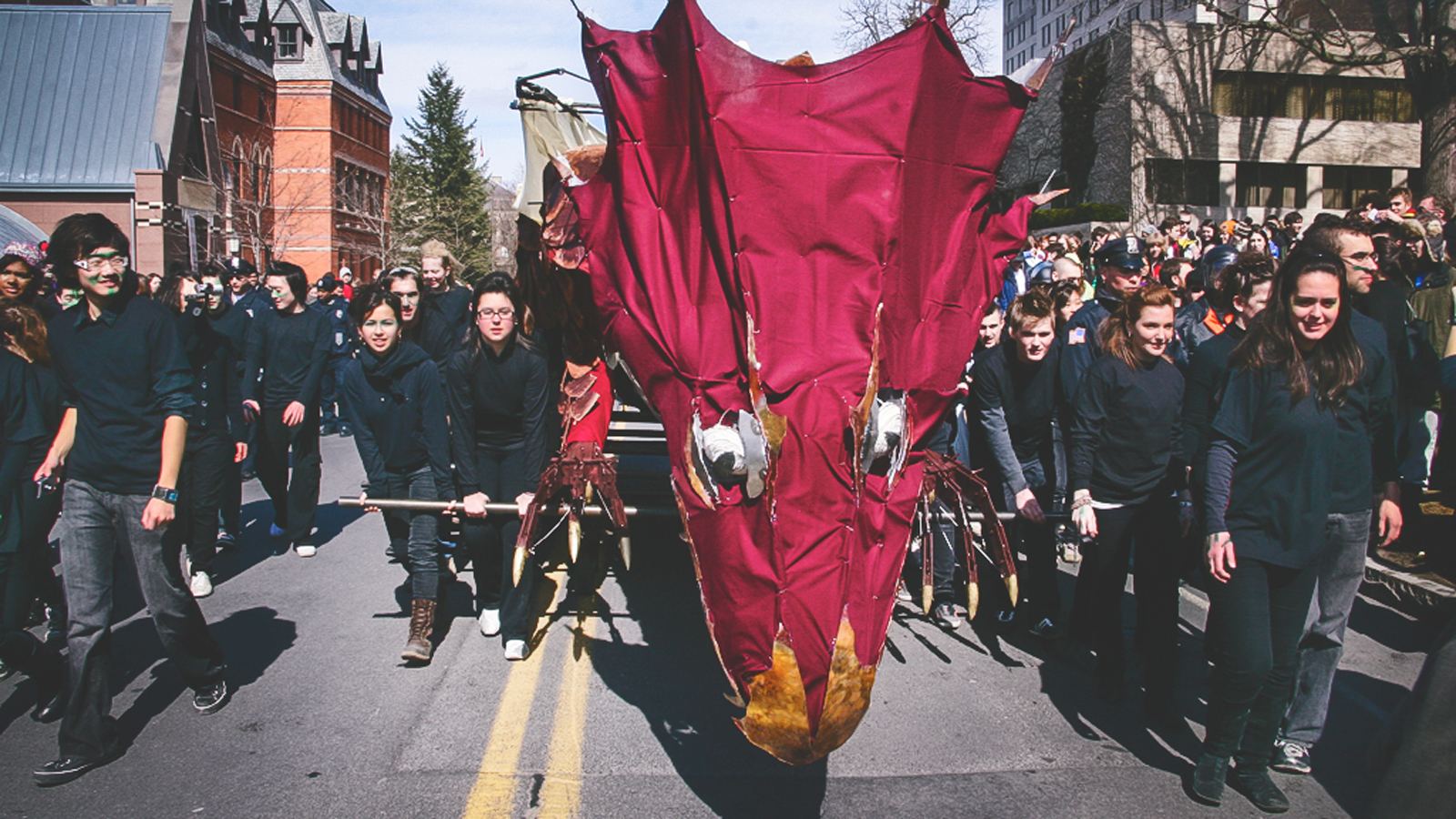 Students lead the dragon in 2009