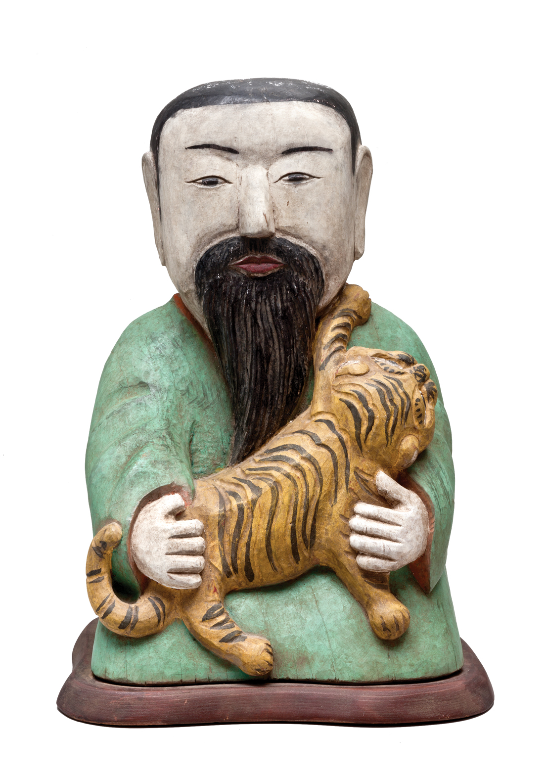 Mountain Spirit and Tiger, a Korean sculpture