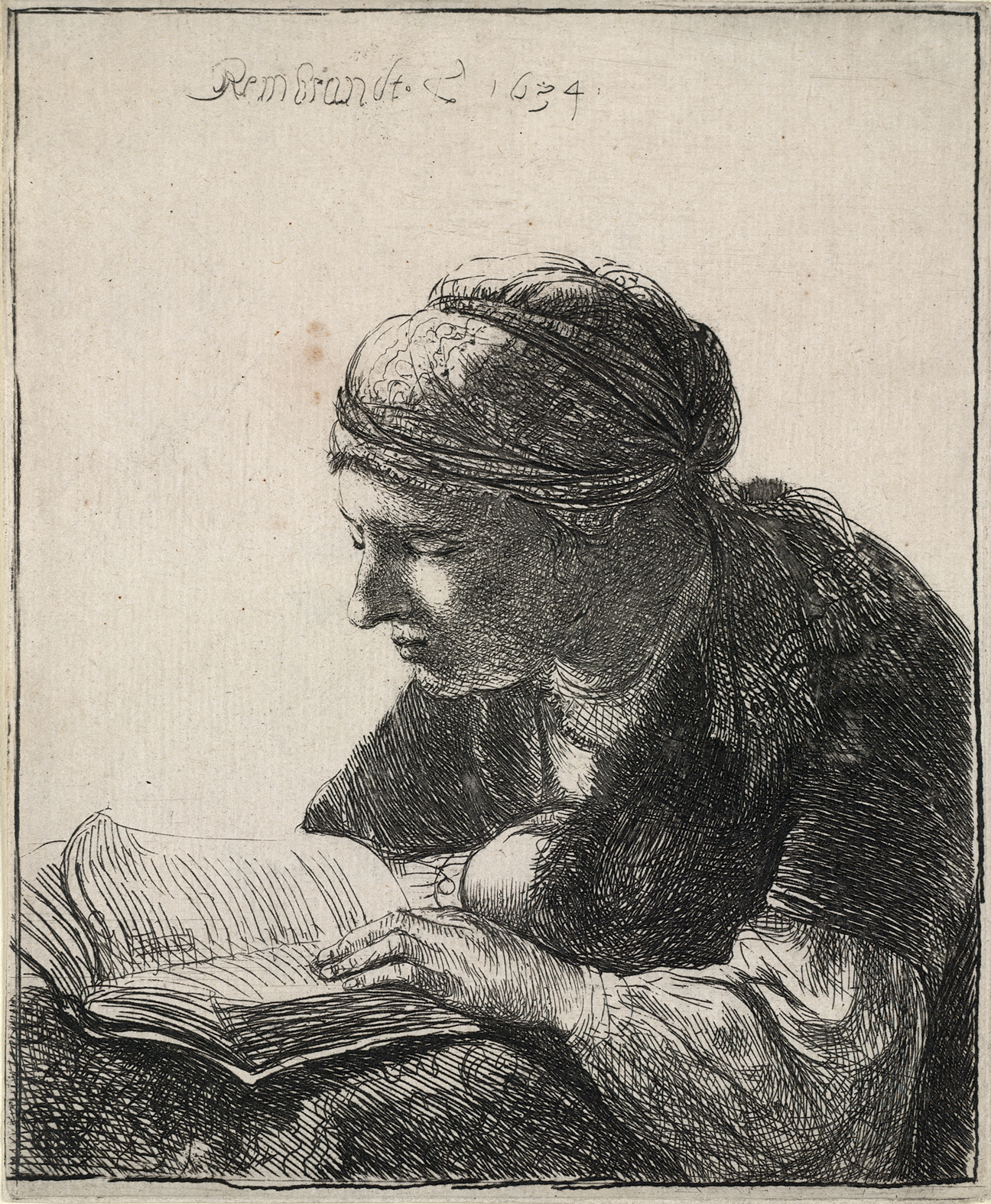 Woman Reading by Rembrandt