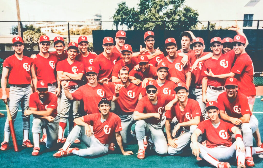 The Big Red baseball team at Cornell University in 1986.