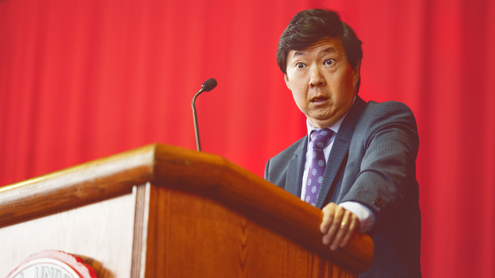 Actor and comedian Ken Jeong speaks at Senior Convocation in Barton Hall