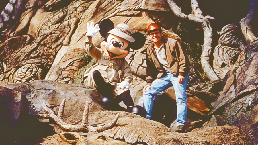 Safari Mickey Mouse and Rick Barongi at Animal Kingdom