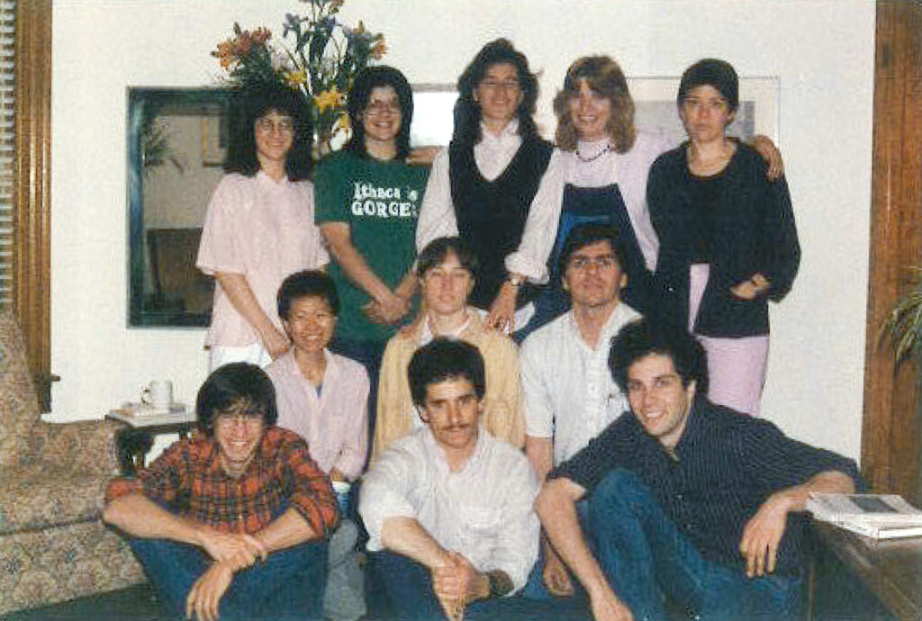 A group of Cornell students in 1986