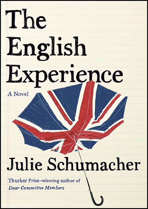 The cover of the book the English Experience featuring an umbrella with the Union Jack flag on it