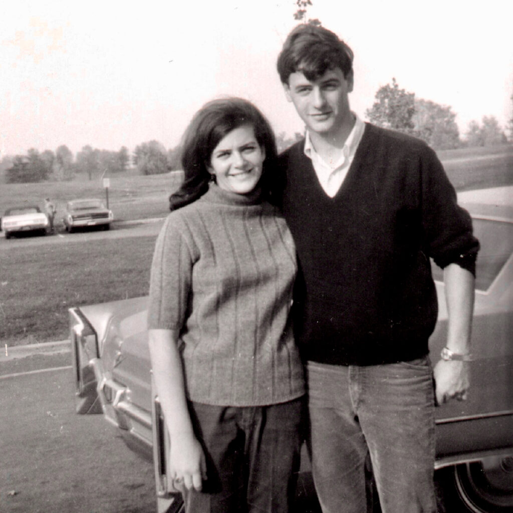 Risa and Howie Garon on campus in 1966