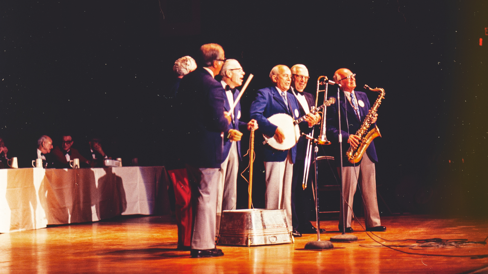 Club members perform at Bailey Hall during Reunion 1972