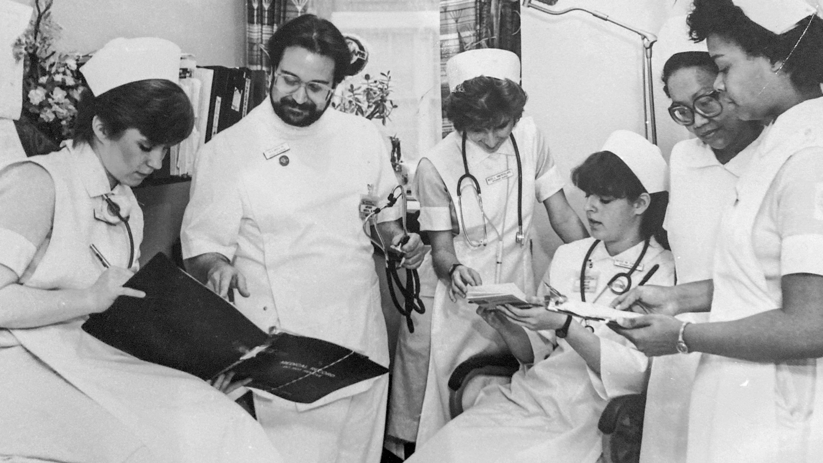 Student nurses at work, 1971