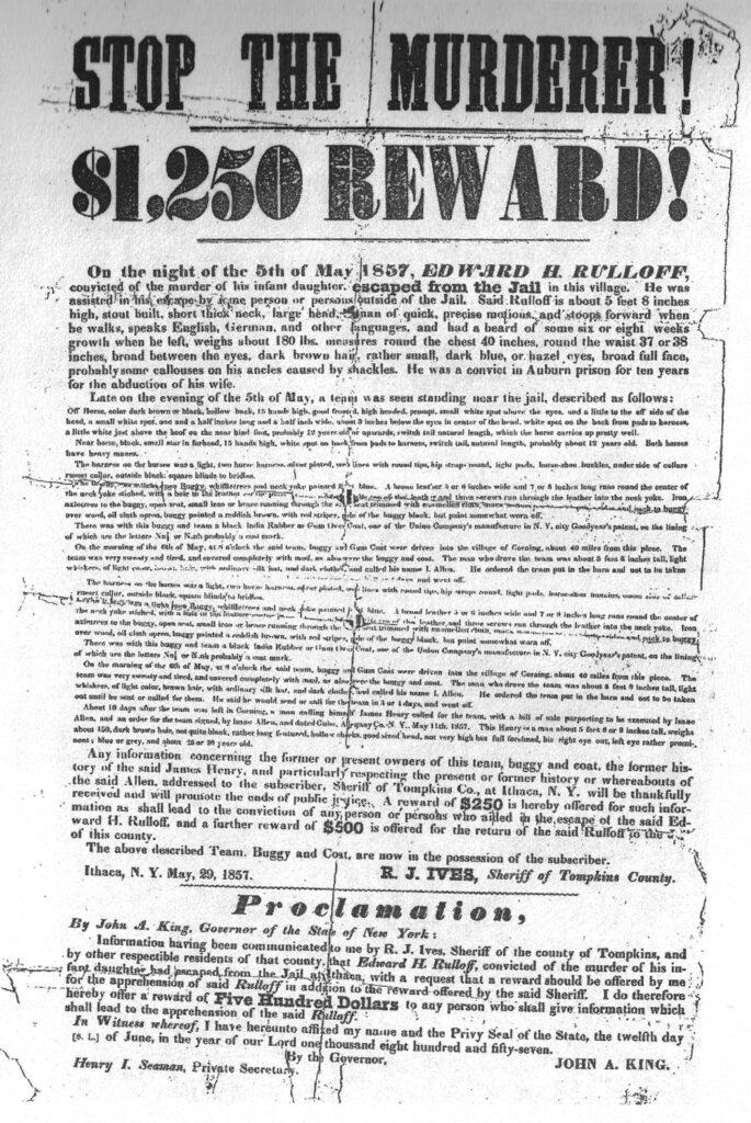 A proclamation titled STOP THE MURDERER! $1,250 REWARD!