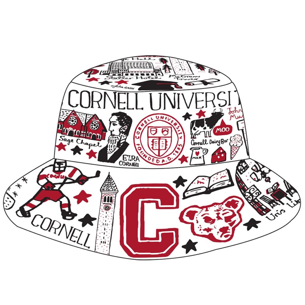 "Cornell" graphic bucket hat