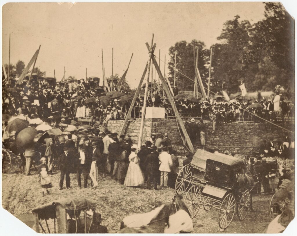 laying of the cornerstone of McGraw Hall on June 30, 1869