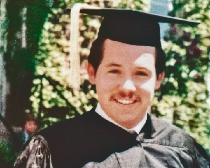 John Toohey-Morales as a proud Cornell graduate, 1984