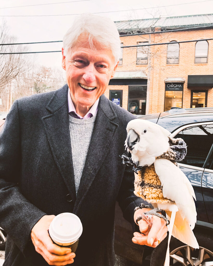Chris meets former U.S. President Bill Clinton in 2021
