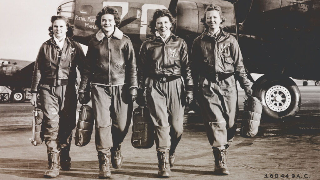 Four members of the Curtiss Cadettes during World War II