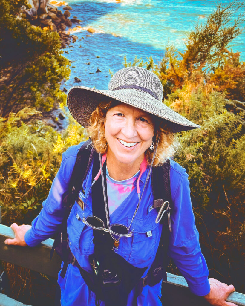 Dr. Rebecca Smith-Coggins on a hike in New Zealand