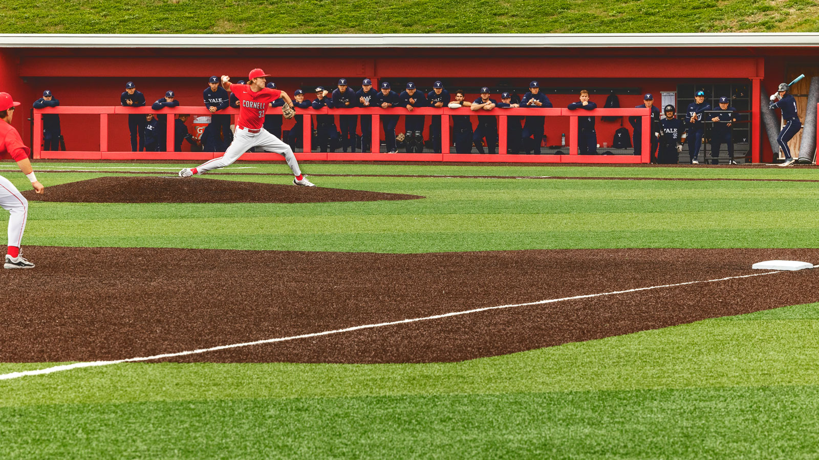 Scene from a Big Red men‘s baseball game in April 2024 at Booth Field