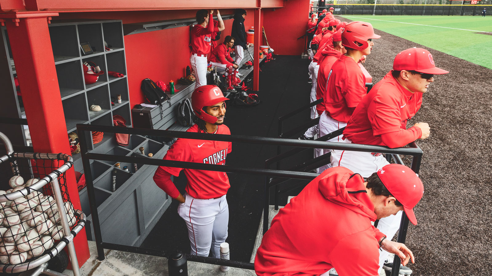 Scene from a Big Red men‘s baseball game in April 2024 at Booth Field