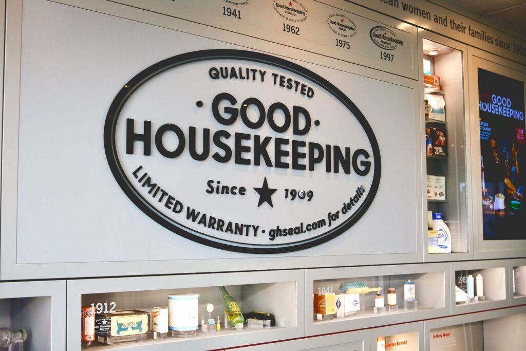 The Good Housekeeping Seal is displayed at the institute's headquarters in NYC