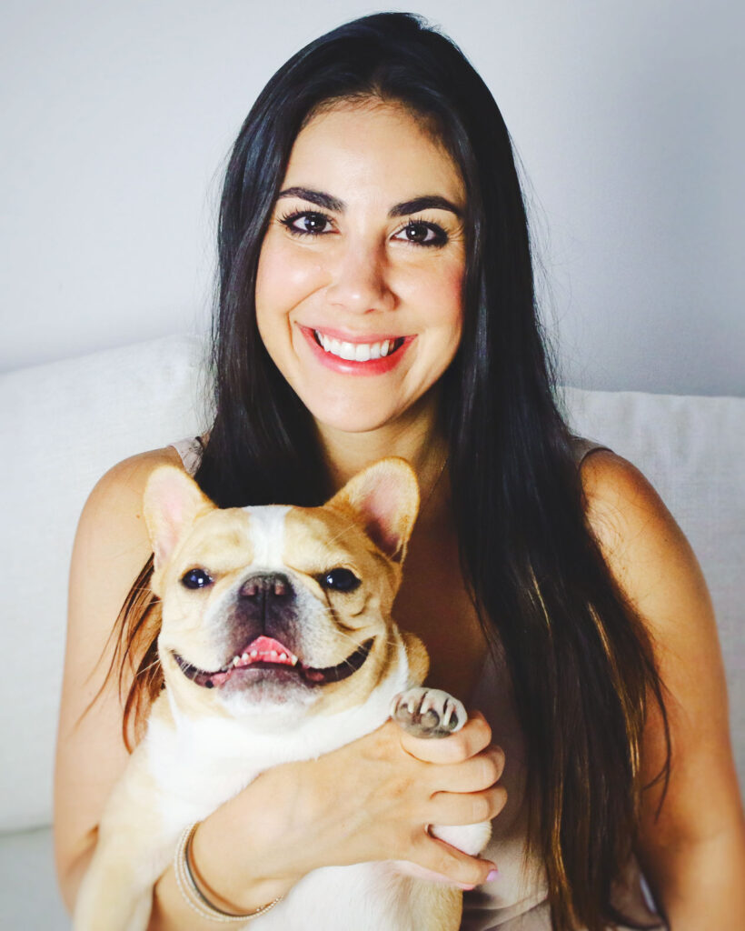 Loni Edwards with her dog, Chloe.