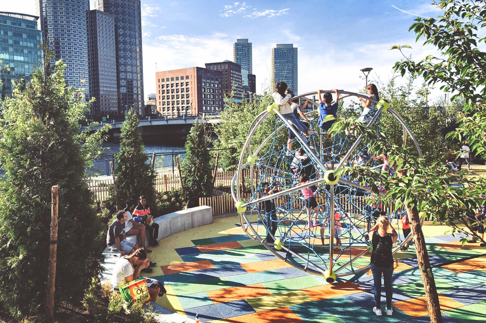 Martin’s Park in Boston, which sits along the edge of the Fort Point Channel on what was once a one-acre lawn adjacent to the Boston Children's Museum