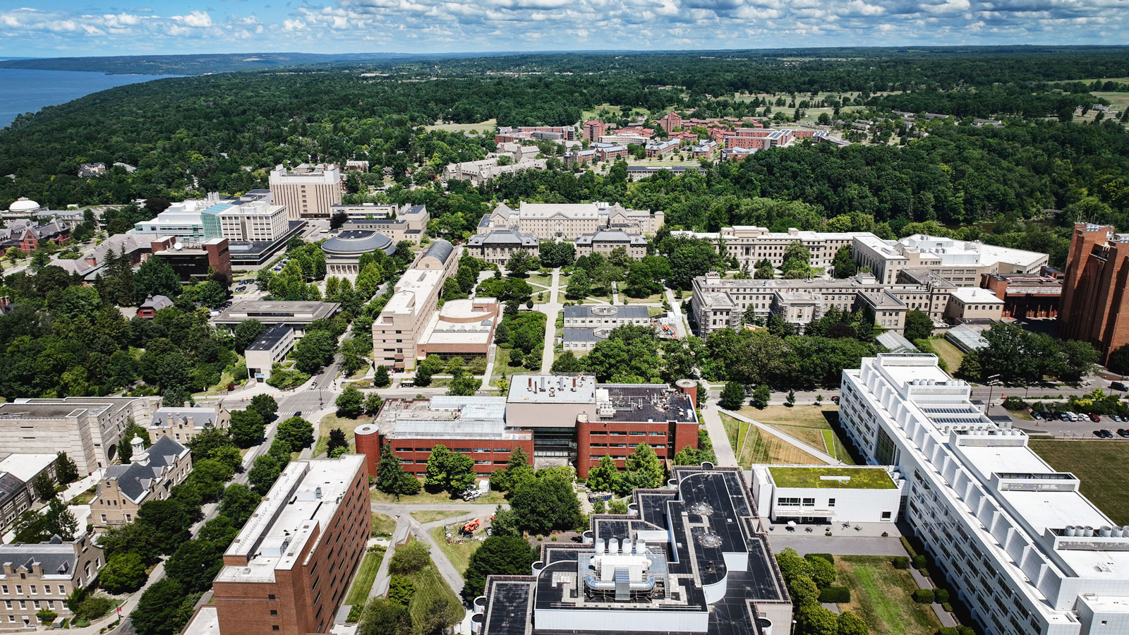 Current aerial view of CALS and Human Ecology buildings