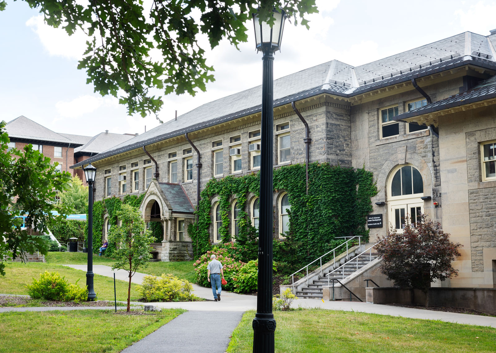 when the rest of Goldwin Smith Hall was built in 1902, the design incorporated the Dairy Building and matched it with a parallel wing on the south side