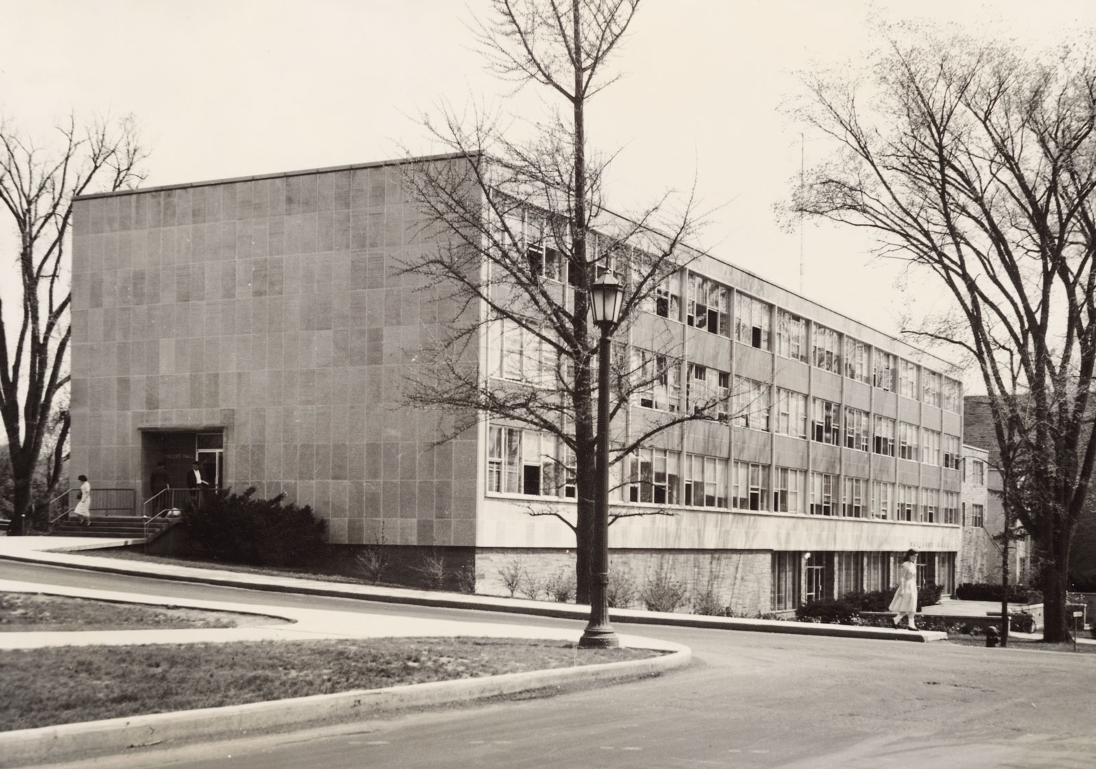View of Phillips Hall, late 1950s