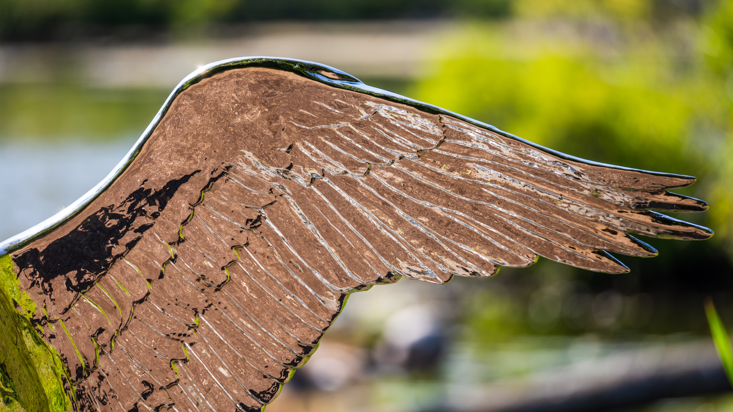 closeup of outdoor sculpture on Cornell campus as part of visual quiz