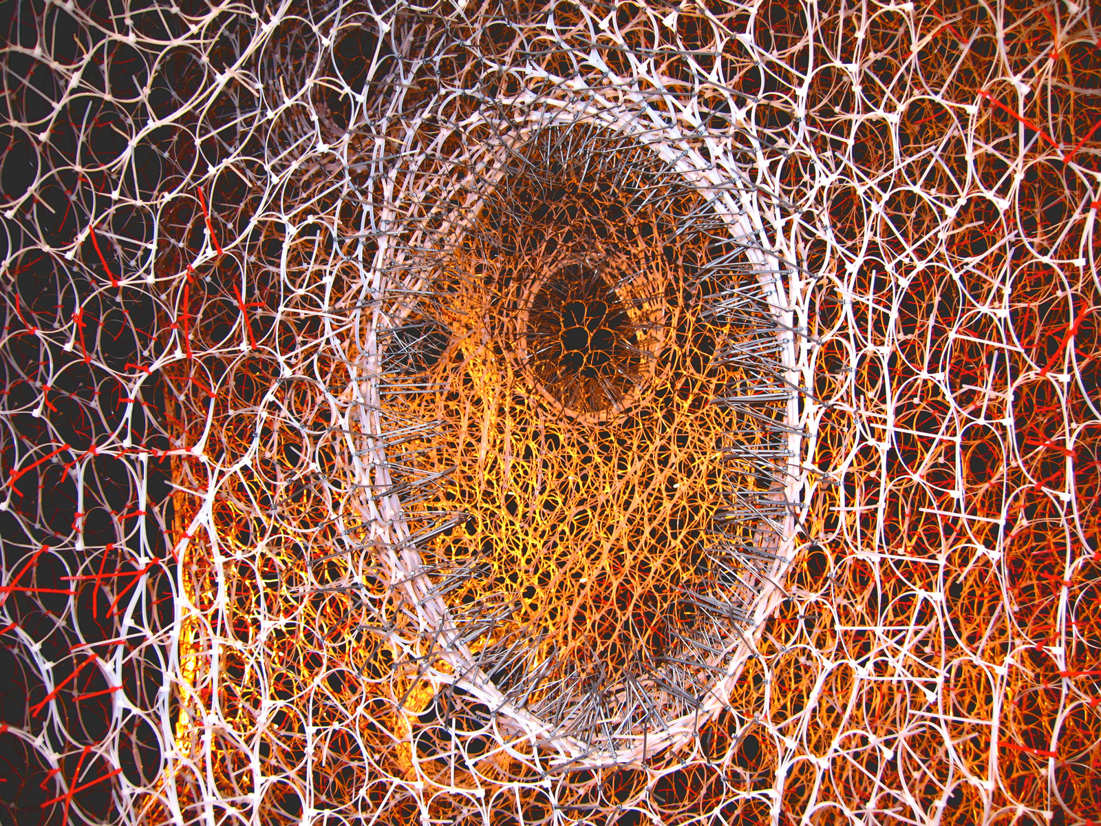 A 2008 installation by Jenny Sabin, Branching Morphogenesis, that explores fundamental processes in living systems and their potential application in architecture