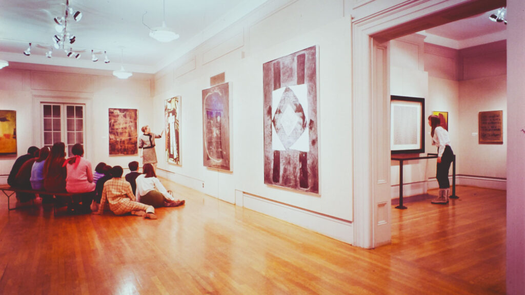View of the interior of the A.D. White Museum, 1967