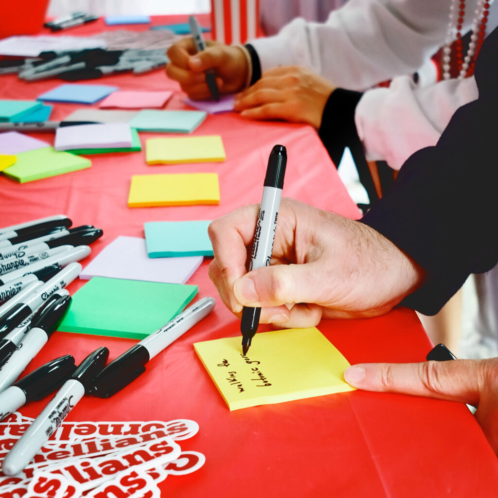 Cornellians jot down their fondest Cornell memories for a Homecoming 2024 exercise