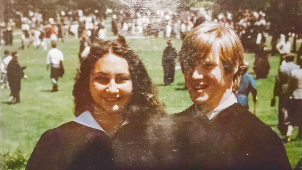 Dave and Lorraine Treacy at 1981 graduation